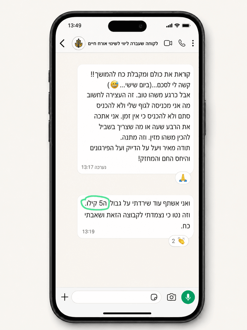המלצה מלקוח